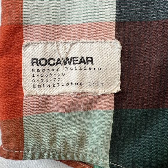 Rocawear Shirt Mens 3XL Plaid Long Sleeve Western Pocket Multicolor - Picture 5 of 8